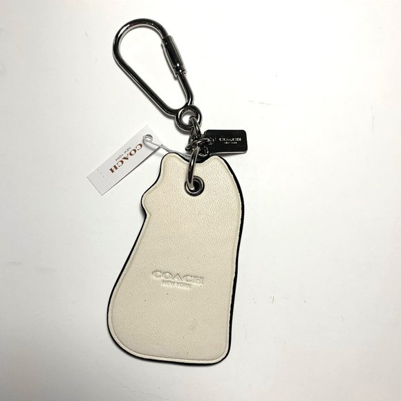 Coach Fox Novelty Leather Bag Charm Key Ring Key Chain KeyFob 54924 NEW - Picture 3 of 3